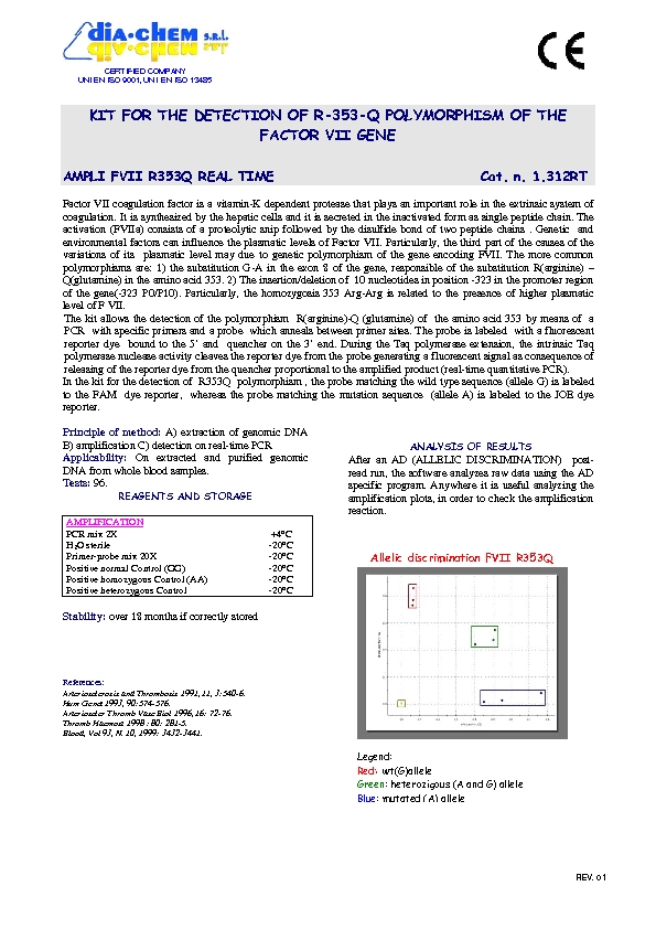 1.312RT Ampli set Factor VII R353Q                                                              