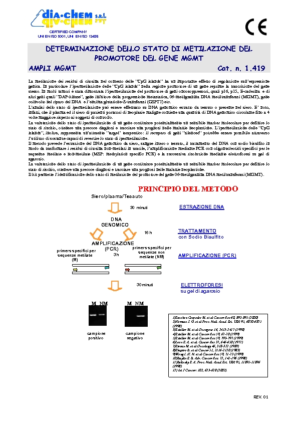 1.419* Ampli set MGMT promoter