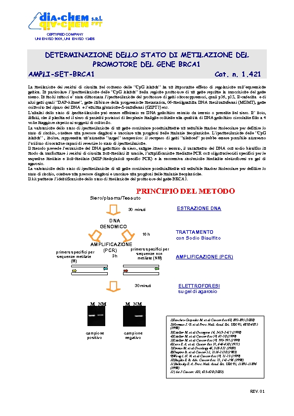 1.421* Ampli set BRCA 1 promoter