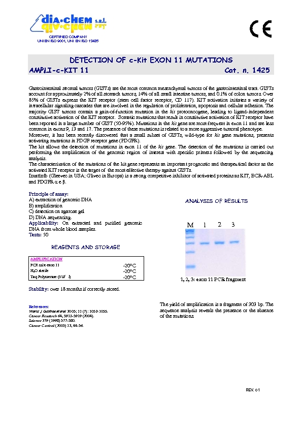 1.425seq Ampli set c-kit 11