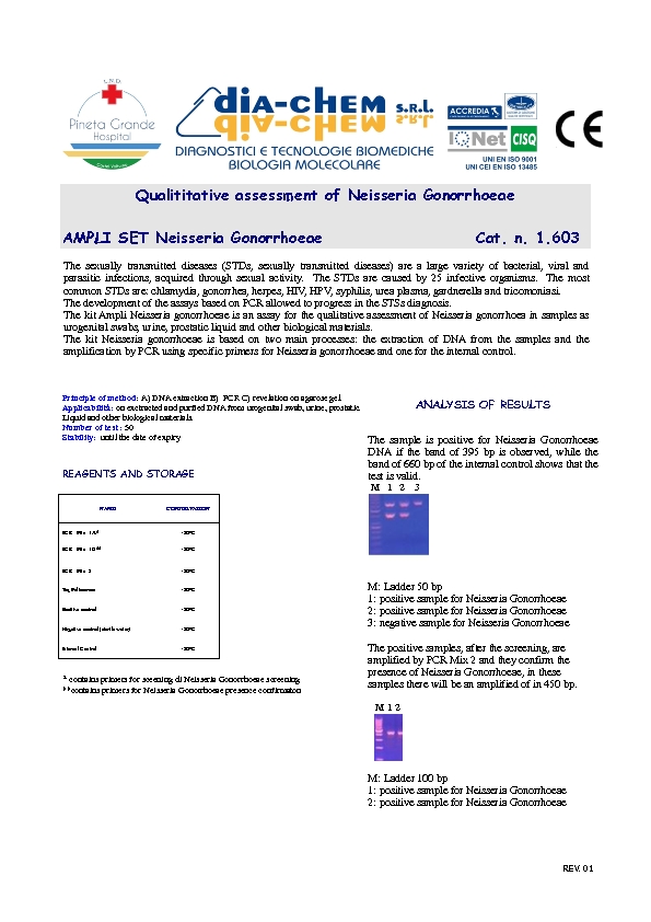 1.604 Ampli set Neisseria gonorrhoeae