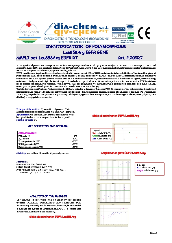 2.003 Ampli set EGFR Leu858Arg