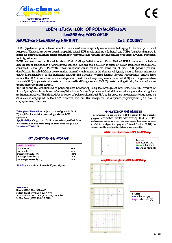 2.003RT Ampli set EGFR Leu858Arg